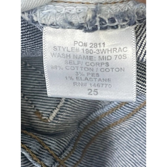 RE/DONE 'Mid 70s' Blue Denim 90s High Rise Ankle Crop Jeans Womens 25 - Picture 9 of 13